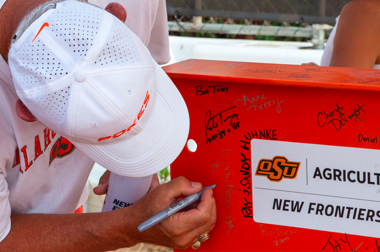 new-frontiers-tailgate-and-beam-signing-celebrates-progress-of-osu-agricultures-new-home