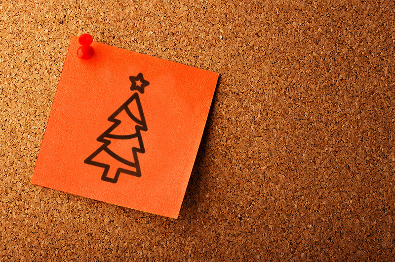 Deck the halls with boughs of…Post-Its?